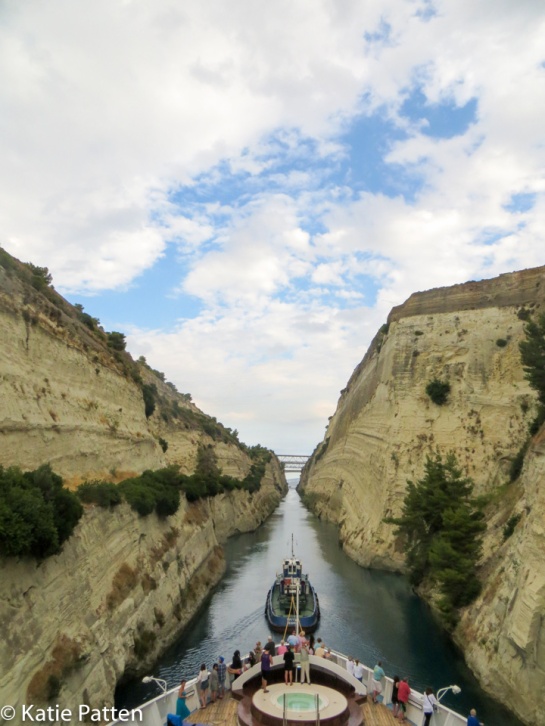 Navigating the Corinth Canal, Greece